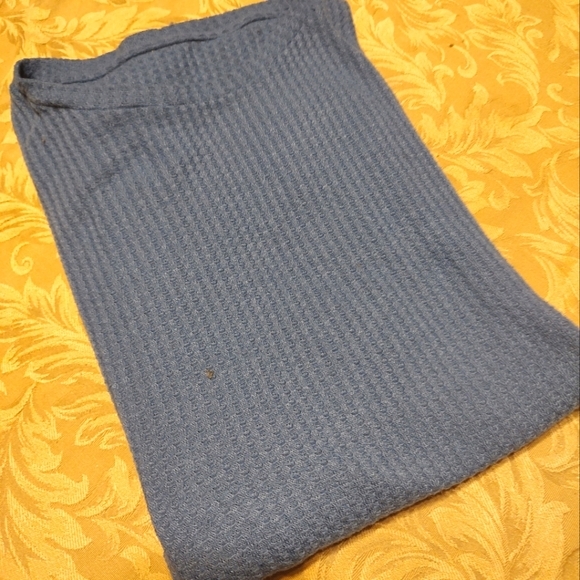 ◾🌀◾NWOT Men's Mallard Azure Cornflower Dusty Blue Solid Waffle T-Shirt - 2XL - Picture 4 of 12